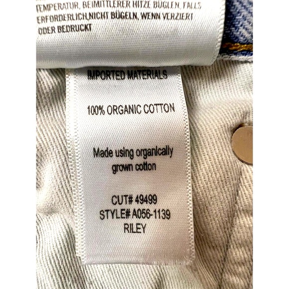 AGOLDE Riley High Rise Crop Straight Jeans Button Fly Light Wash Women's Size 31 - Picture 8 of 10